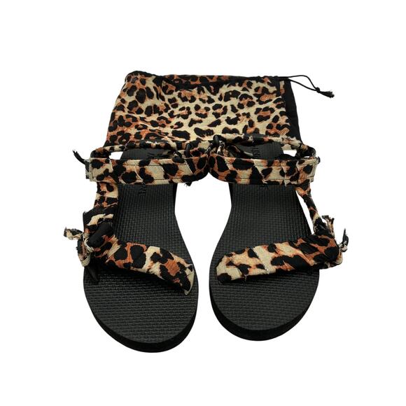 Arizona Love 'Trekky' Black Cotton Fun Sandals Size 8 - Picture 1 of 6